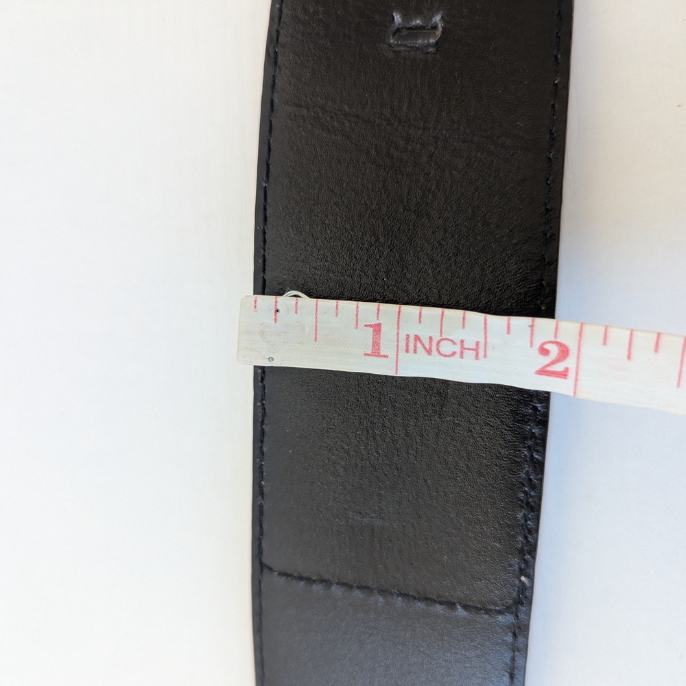 Escada Vintage wide leather belt from the 1980s, known for its distinctive "Roll - Picture 9 of 11